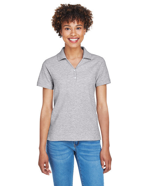 Ladies Pima Piqu Y-collar Polo - WHITE - XS(D0102H7Y7cT)