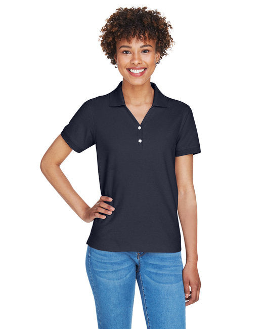 Ladies Pima Piqu Y-collar Polo - WHITE - XS(D0102H7Y7cX)