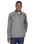 Mens Stretch Tech-Shell compass Quarter-Zip - DK gREY HEATHER - S(D0102H7Y7H2)