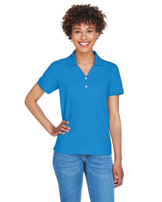 Ladies Pima Piqu Y-collar Polo - WHITE - XS(D0102H7Y7L2)