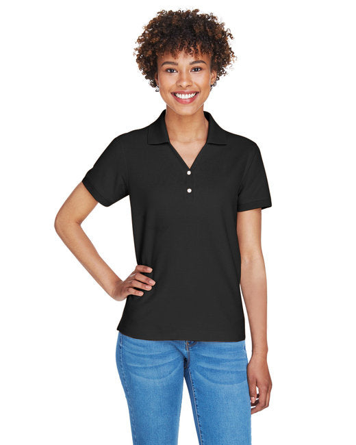Ladies Pima Piqu Y-collar Polo - WHITE - XS(D0102H7Y7LX)