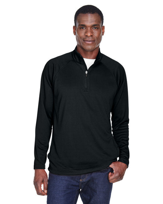 Mens Stretch Tech-Shell compass Quarter-Zip - DK gREY HEATHER - S(D0102H7Y7XJ)