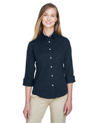 Ladies Perfect Fit34-Sleeve Stretch Poplin Blouse - LIME - S(D0102H7YE6X)