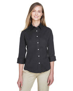 Ladies Perfect Fit34-Sleeve Stretch Poplin Blouse - LIME - S(D0102H7YEMJ)