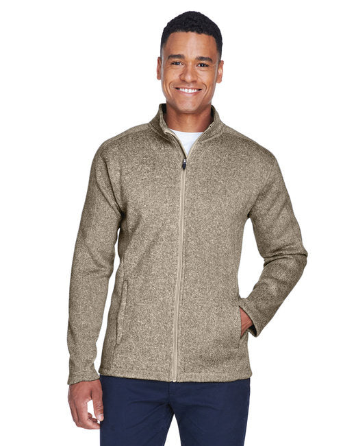 Mens Bristol Full-Zip Sweater Fleece Jacket - gREY HEATHER - S(D0102H7YENT)