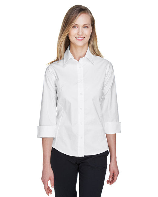 Ladies Perfect Fit34-Sleeve Stretch Poplin Blouse - LIME - S(D0102H7YEQX)