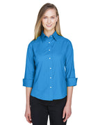Ladies Perfect Fit34-Sleeve Stretch Poplin Blouse - LIME - S(D0102H7YEVT)