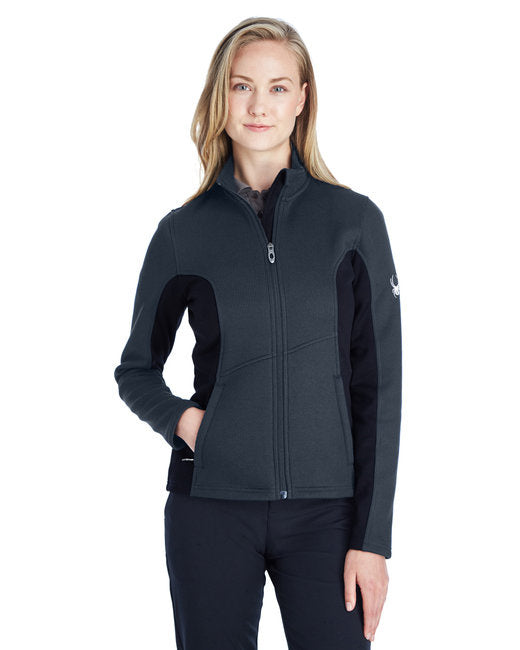 Ladies constant Full-Zip Sweater Fleece Jacket - BLAcK PLR RED - XS(D0102H7YKV8)