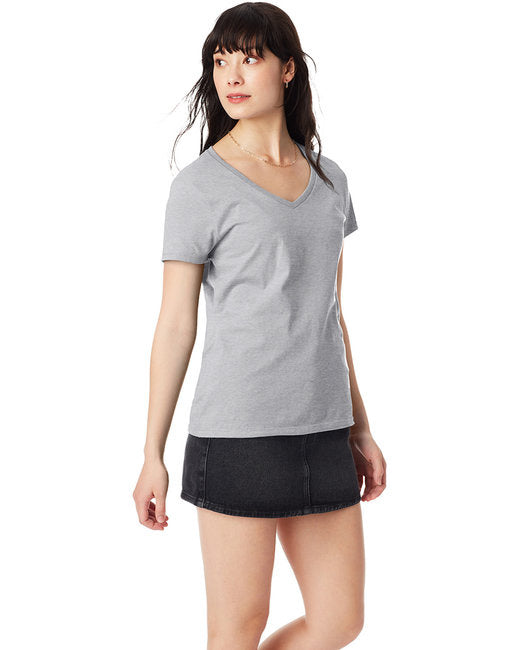 Ladies Perfect-T V-Neck T-Shirt - MAROON - 3XL(D0102H7YW1P)