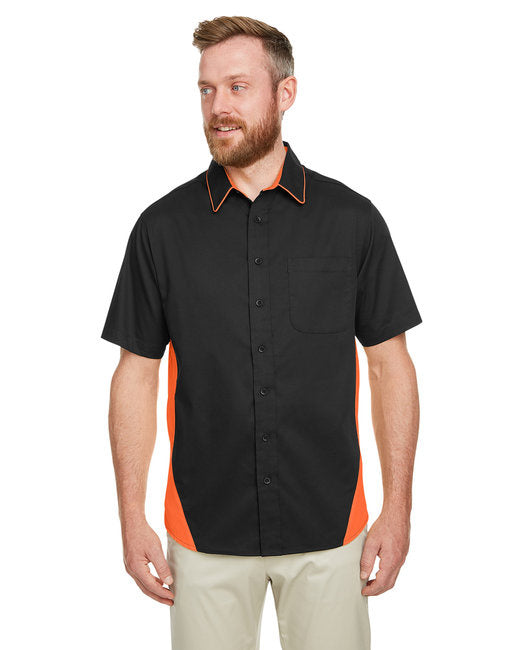 Mens Flash IL colorblock Short Sleeve Shirt - BLAcK SNRY YLLW - 5XL(D0102H7Z05P)