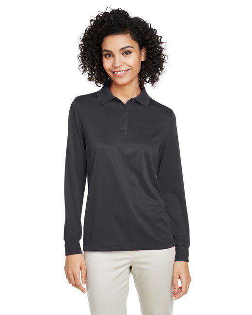 Ladies Advantage Snag Protection Plus IL Long Sleeve Polo - BLAcK - XS(D0102H7Z0UT)