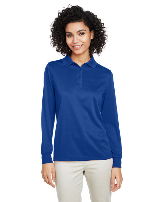Ladies Advantage Snag Protection Plus IL Long Sleeve Polo - BLAcK - XS(D0102H7Z0WJ)