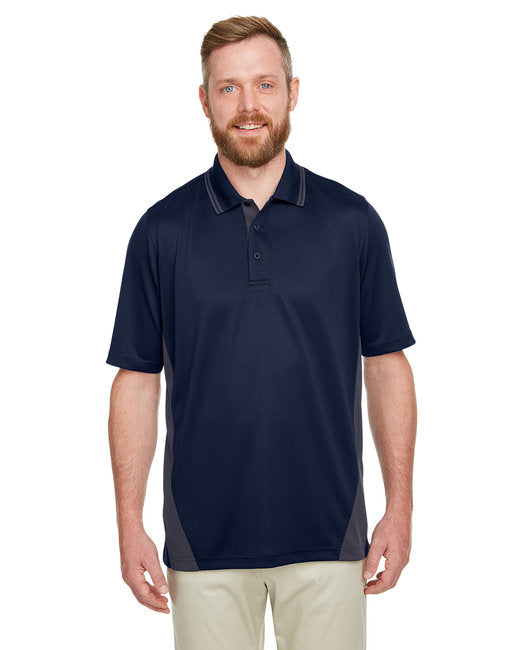 Mens Flash Snag Protection Plus IL colorblock Polo - BLAcK DK cHARcL - S(D0102H7Z818)
