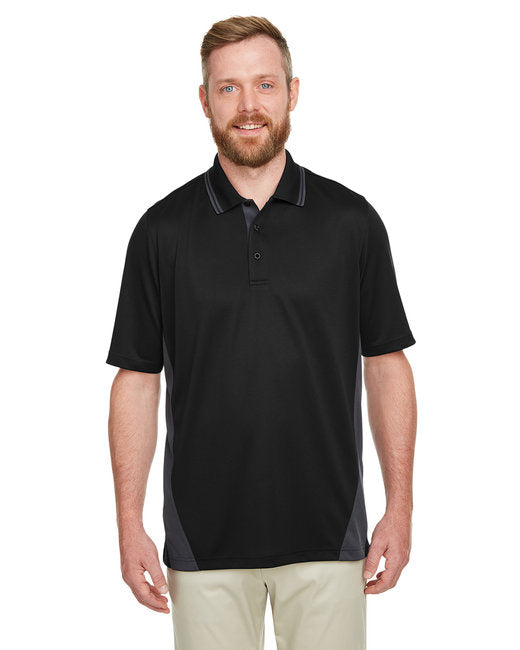 Mens Flash Snag Protection Plus IL colorblock Polo - BLAcK DK cHARcL - S(D0102H7Z826)