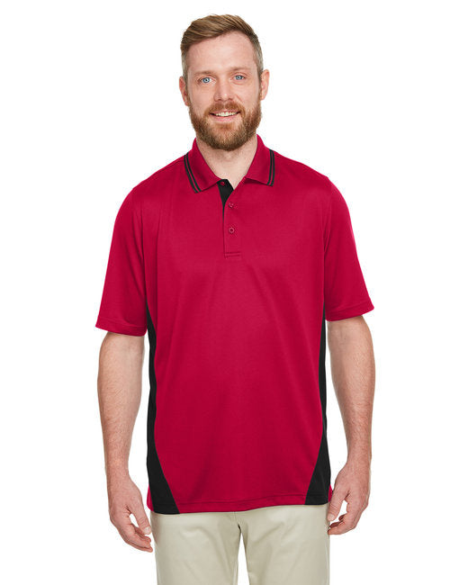 Mens Flash Snag Protection Plus IL colorblock Polo - BLAcK DK cHARcL - S(D0102H7Z8VT)