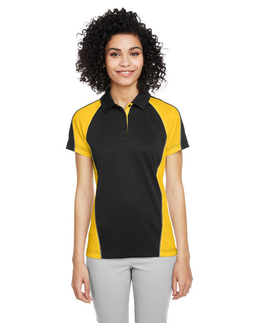 Ladies Advantage Snag Protection Plus IL colorblock Polo - BLK RED D cHRc - XS(D0102H7ZBcT)