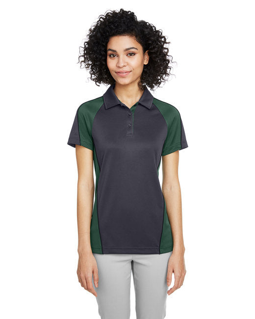Ladies Advantage Snag Protection Plus IL colorblock Polo - BLK RED D cHRc - XS(D0102H7ZBY6)