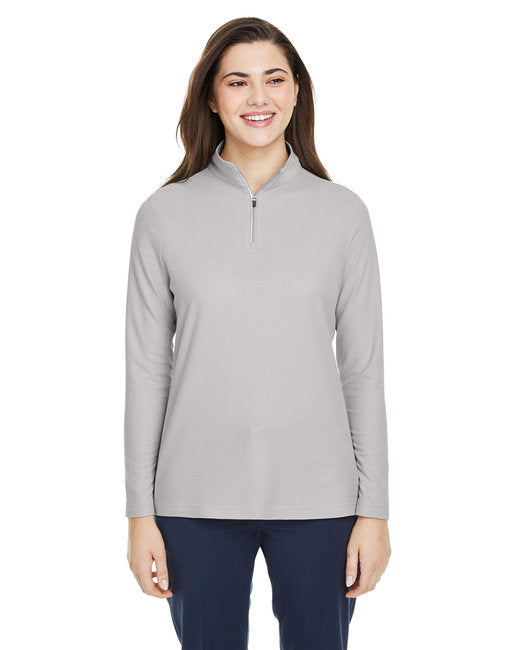 Ladies Fusion chromaSoftPique Quarter-Zip - BLAcK - XS(D0102H7ZcQ2)