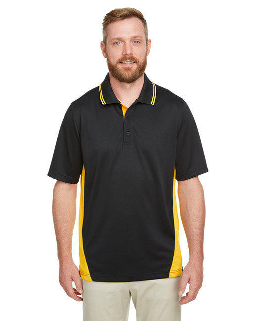 Mens Tall Flash Snag Protection Plus IL colorblock Polo - BLAcK SNRY YLLW - LT(D0102H7ZFY2)