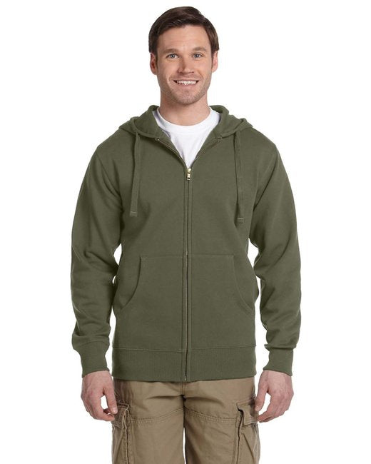 Mens OrganicRecycled Full-Zip Hooded Sweatshirt - BLAcK - 2XL(D0102H7Zgg8)