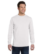 Mens 55 oz 100% Organic cotton classic Long-Sleeve T-Shirt - BLAcK - S(D0102H7ZgKP)