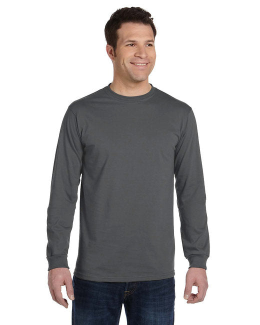 Mens 55 oz 100% Organic cotton classic Long-Sleeve T-Shirt - BLAcK - S(D0102H7ZgUP)