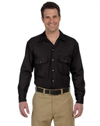 Unisex Long-Sleeve Work Shirt - NAVY - S(D0102H7ZgXX)
