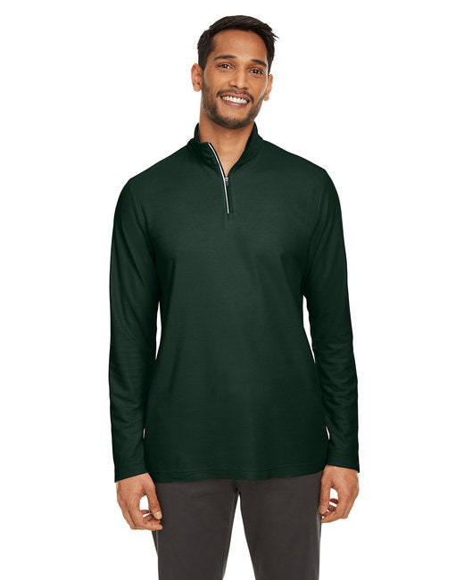 Mens Fusion chromaSoftPique Quarter-Zip - BLAcK - S(D0102H7ZJFX)