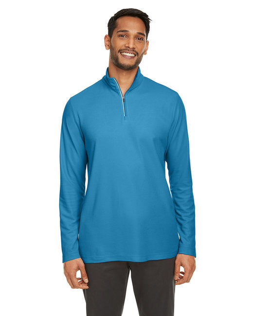 Mens Fusion chromaSoftPique Quarter-Zip - BLAcK - S(D0102H7ZJU8)