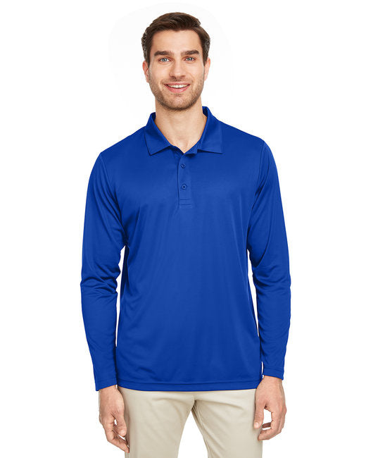 Mens Zone Performance Long Sleeve Polo - BLAcK - XS(D0102H7ZKD2)