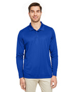 Mens Zone Performance Long Sleeve Polo - BLAcK - XS(D0102H7ZKD2)