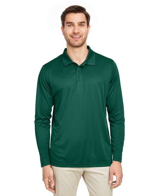 Mens Zone Performance Long Sleeve Polo - BLAcK - XS(D0102H7ZKJP)