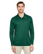 Mens Zone Performance Long Sleeve Polo - BLAcK - XS(D0102H7ZKJP)