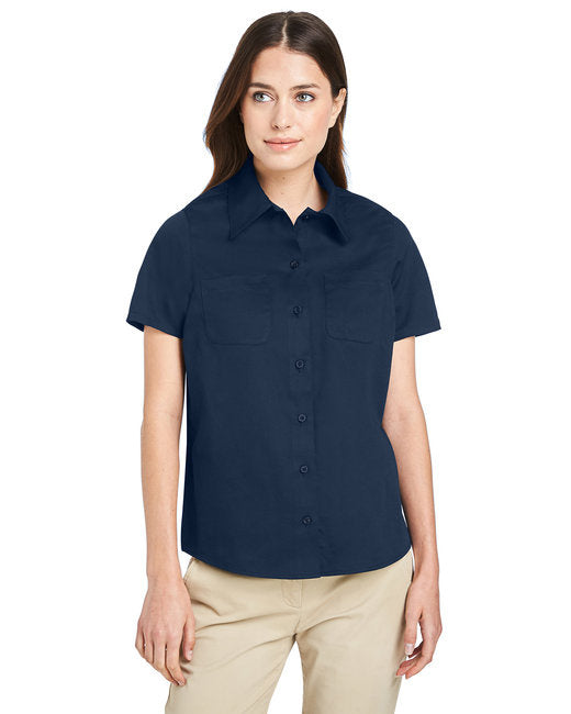 Ladies Advantage IL Short-Sleeve Work Shirt - BLAcK - XS(D0102H7ZMF2)