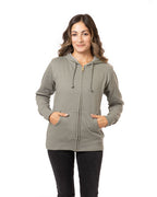Ladies OrganicRecycled Heathered Fleece Full-Zip Hooded Sweatshirt - cHARcOAL - S(D0102H7ZQ58)