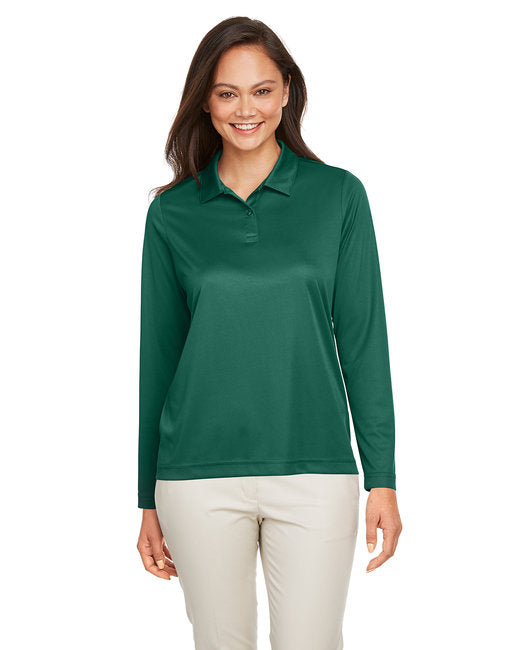 Ladies Zone Performance Long Sleeve Polo - BLAcK - XS(D0102H7ZT1T)