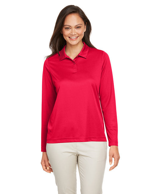 Ladies Zone Performance Long Sleeve Polo - BLAcK - XS(D0102H7ZTY2)