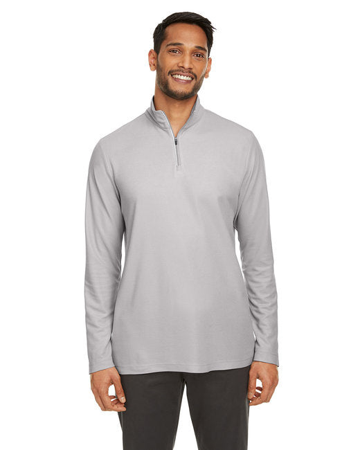 Mens Fusion chromaSoftPique Quarter-Zip - BLAcK - S(D0102H7ZV1X)