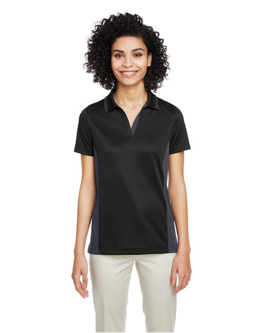 Ladies Flash Snag Protection Plus IL colorblock Polo - BLAcK SNRY YLLW - XS(D0102H7ZV6P)