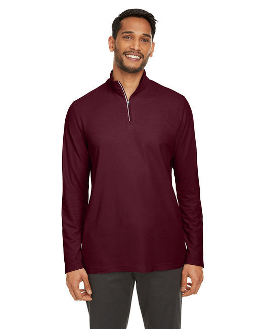 Mens Fusion chromaSoftPique Quarter-Zip - BLAcK - S(D0102H7ZV7X)