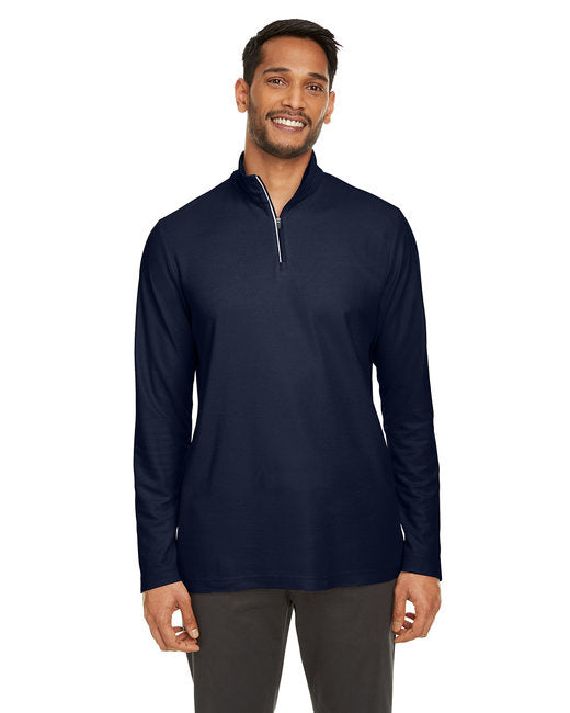 Mens Fusion chromaSoftPique Quarter-Zip - BLAcK - S(D0102H7ZVB8)