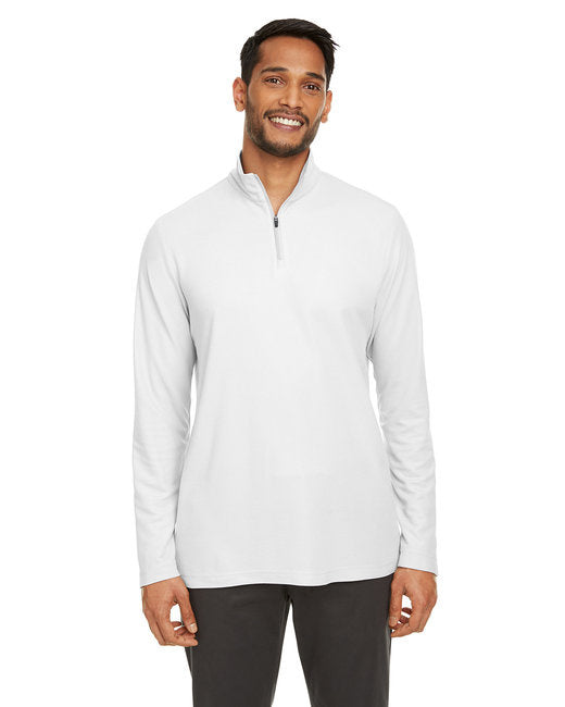 Mens Fusion chromaSoftPique Quarter-Zip - BLAcK - S(D0102H7ZVQJ)
