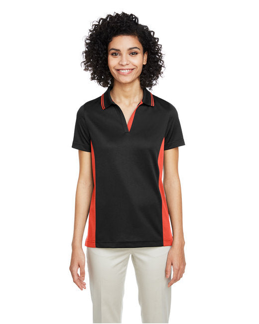 Ladies Flash Snag Protection Plus IL colorblock Polo - BLAcK SNRY YLLW - XS(D0102H7ZVUX)