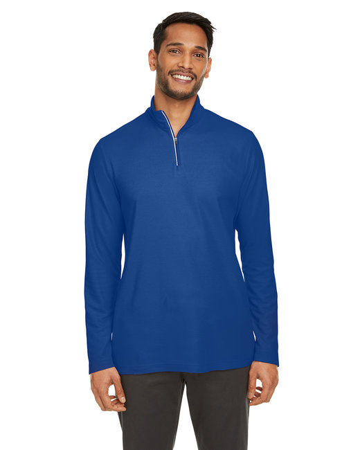 Mens Fusion chromaSoftPique Quarter-Zip - BLAcK - S(D0102H7ZVVJ)