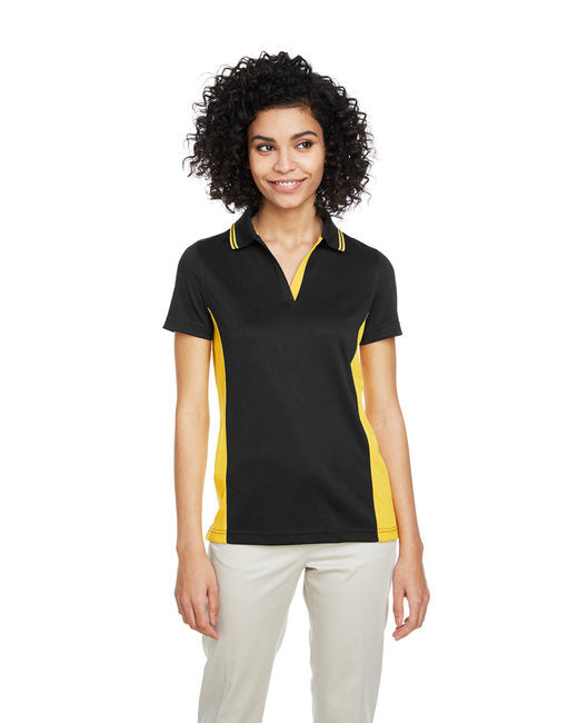 Ladies Flash Snag Protection Plus IL colorblock Polo - BLAcK SNRY YLLW - XS(D0102H7ZVW8)