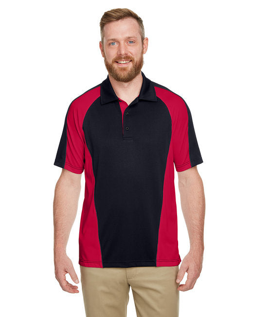 Mens Advantage Snag Protection Plus IL colorblock Polo - BLK RED D cHRc - S(D0102H7ZWP2)