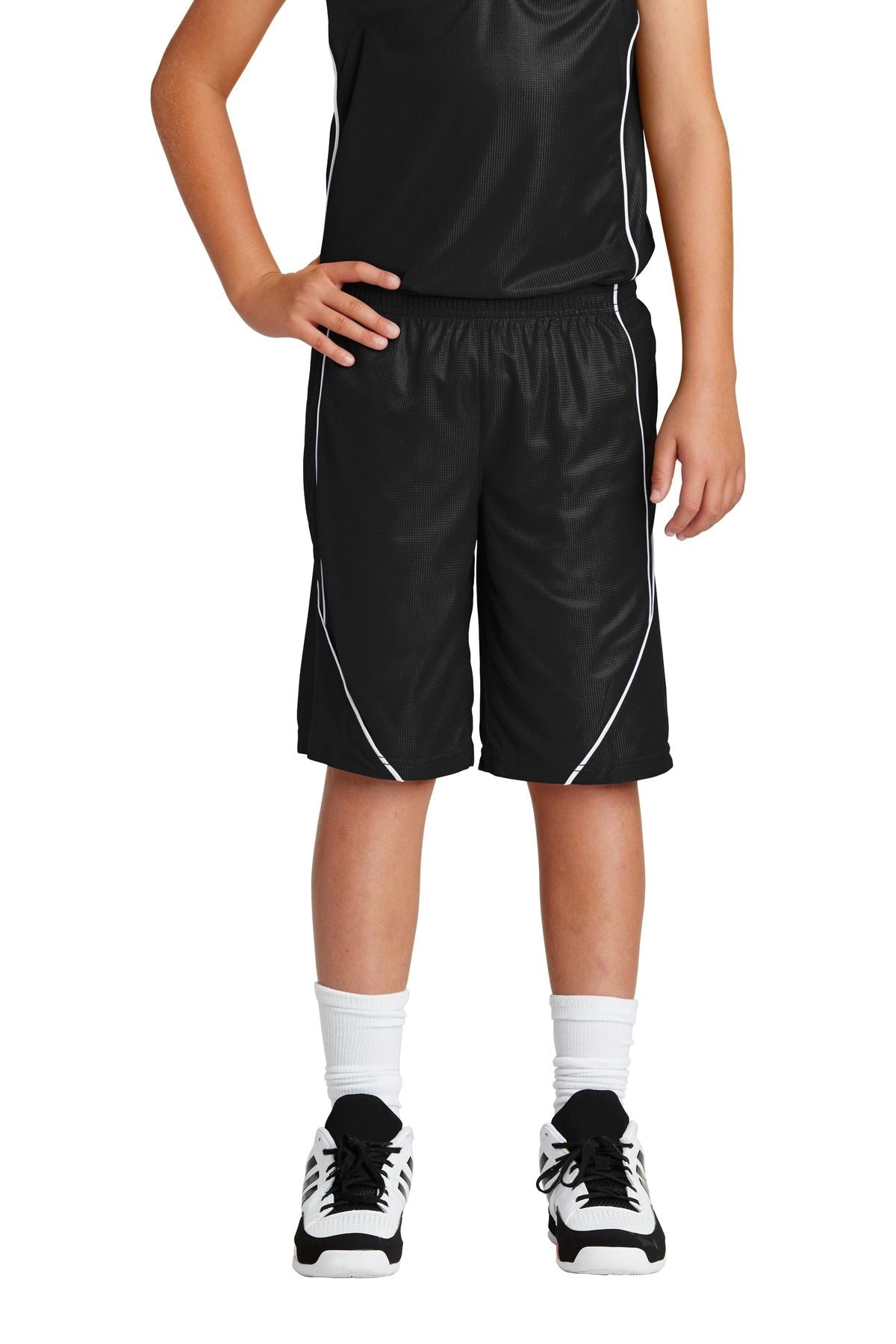 Sport-Tek Youth PosiCharge Mesh Reversible Spliced Short YT565