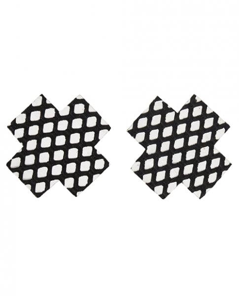 Fishnet Cross Pasties Single Use Black O/S(D0102HESBH7.)