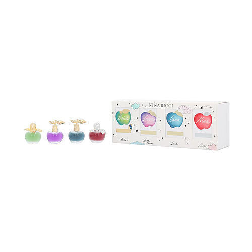 NINA RICCI VARIETY by Nina Ricci 4 PIECE MINI VARIETY WITH NINA & NINA BLOSSOM & NINA LUNA & NINA BELLA AND ALL ARE 0.14 OZ MINI