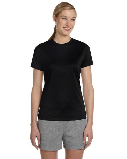 Ladies cool DRI with FreshIQ Performance T-Shirt - BLAcK - S(D0102HI338Y)